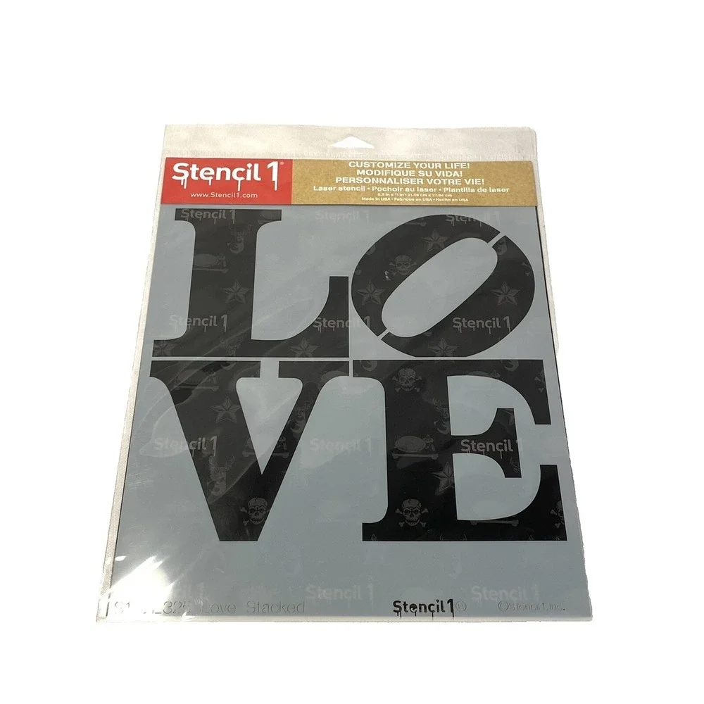 NEW stencil 1 the word LOVE‎ 8.5 in X 11 in arts crafts panting